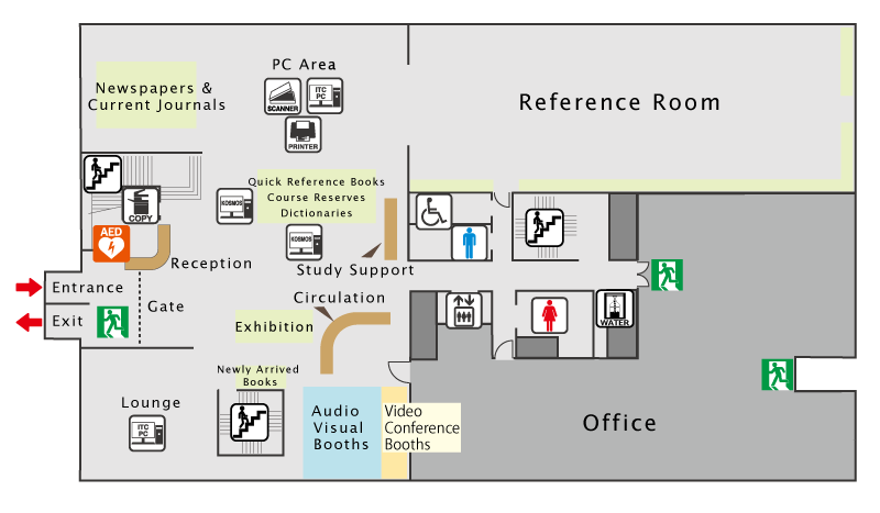 1F floor map