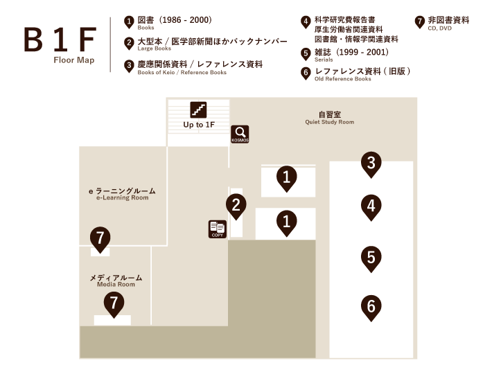 地下1階フロアマップ