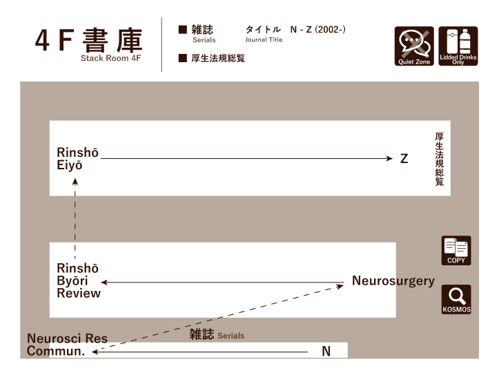 書庫2-4階(4階)フロアマップ