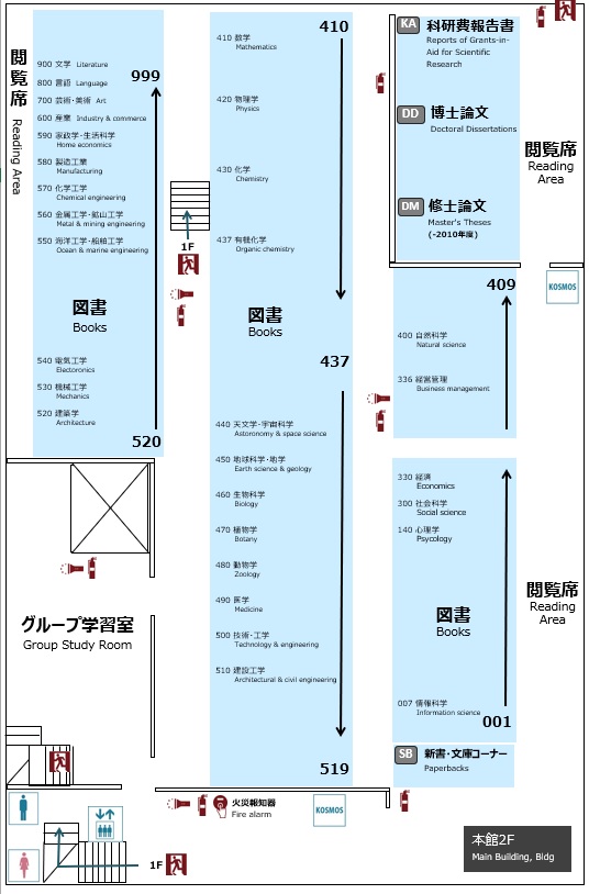 本館2階フロアマップ