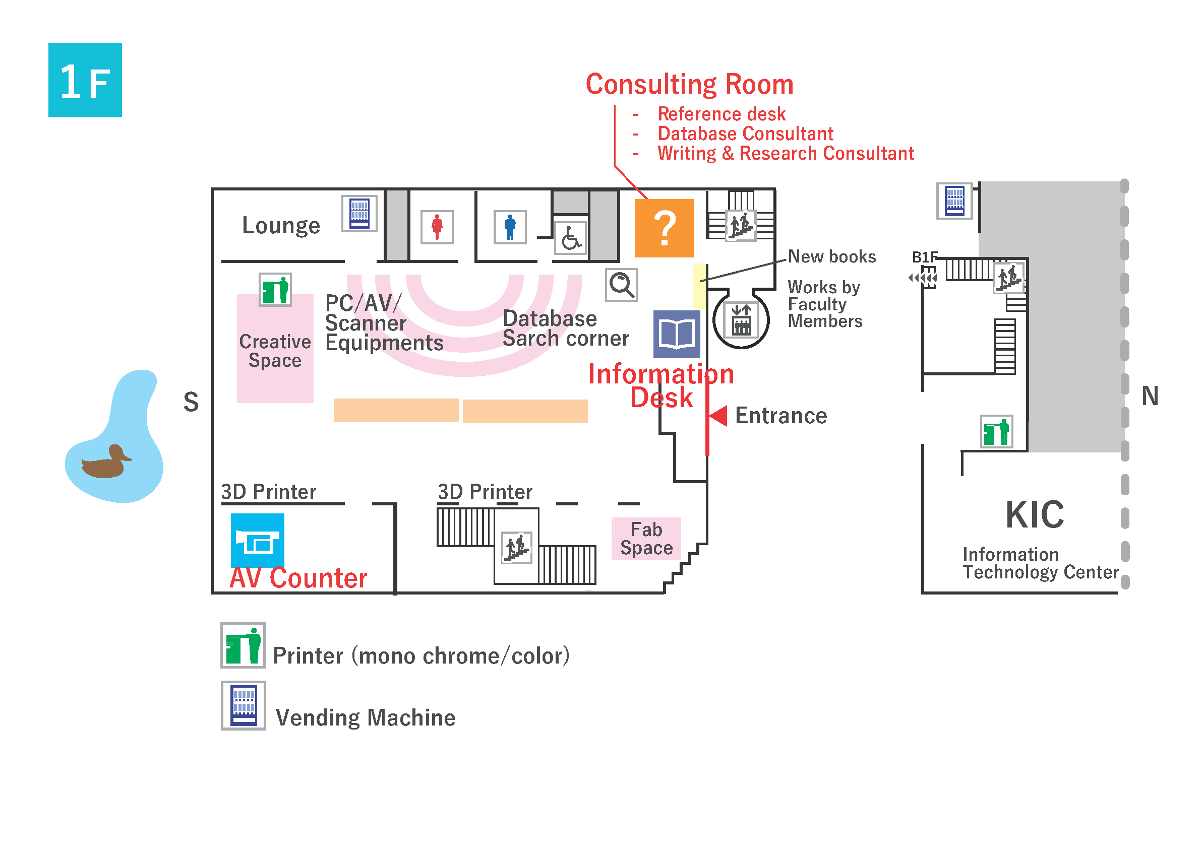 1F floor map